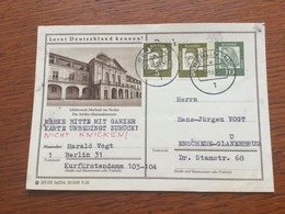 SCH3613 BRD Ganzsache Stationery Entier Postal P 72 DV 14/104 Marbach Schiller-Museum Berlin Nach Enschede/Niederlande - Geïllustreerde Postkaarten - Gebruikt