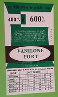 Buvard 750 CALENDRIER - Laboratoire Ana - VANILONE -Etat D'usage:voir Photos- 12x20.5 Cm Environ - OCTOBRE 1957 - Produits Pharmaceutiques