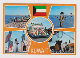 KUWAIT Carnival People On Beech View Vintage Photo Postcard (53266) - Koeweit