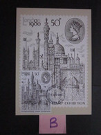 1980 LONDON 1980 INTERNATIONAL STAMP EXHIBITION P.H.Q. CARD WITH FIRST DAY OF ISSUE POSTMARK. ( 02341 )(B) - Carte PHQ