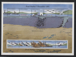 Antigua - 1991 Pearl Harbor Block MNH__(THB-4072) - Antigua Et Barbuda (1981-...)