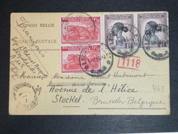 Congo Belge / EP De Léopoldville Vers Bruxelles 1945 / Expéditeur Lieutenant Colonel Becquet - Stamped Stationery