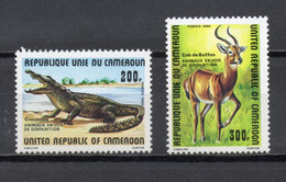 CAMEROUN N° 662 + 663  NEUFS SANS CHARNIERE COTE  8.00€    ANIMAUX  VOIR DESCRIPTION - Cameroon (1960-...)