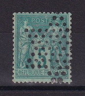 D 272 / SAGE N° 75 CACHET JOUR DE L AN ETOILE DE PARIS - 1876-1898 Sage (Type II)
