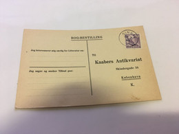 (5 B 1) Denmark - Posted - BOG-BESTILLING Card - 1948 ? - Otros & Sin Clasificación