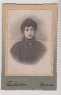 Photo Foto - Formato "Margherita" - Signora In Abiti Scuri - Years '1900 / '1910 - Fot. Romana, Messina - Ancianas (antes De 1900)