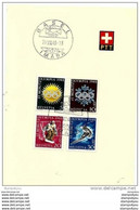 118 - 58 - Feuillet Suisse Avec Série Olympique Et Oblit Spéciale Imaba 1948 - Winter 1948: St-Moritz