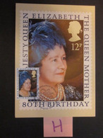 1980 THE 80th BIRTHDAY OF THE QUEEN MOTHER P.H.Q. CARD WITH FIRST DAY OF ISSUE POSTMARK. ( 02357 )(H) - PHQ Cards
