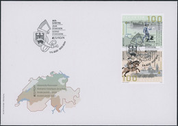 Suisse - 2020 - Europa - Zusammenhängende - Ersttagsbrief FDC U1 ET - Ersttag Voll Stempel - Covers & Documents