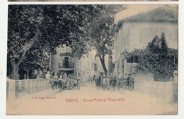CPA 13 GRANS  GRAND PONT  ET PLACE D’OR    TBE    RR PEU CONNUE CIRCULEE   16 AOUT 1906 - Other & Unclassified