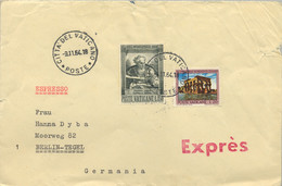 1964 , VATICANO / VATICANE - SOBRE CIRCULADO A BERLIN , CORREO EXPRES , LLEGADA AL DORSO - Lettres & Documents