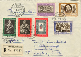 1963 , VATICANO / VATICANE - SOBRE CERTIFICADO A FREIBURG - Covers & Documents