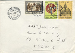 1972  , VATICANO / VATICANE - SOBRE CIRCULADO A FRANCIA - Lettres & Documents