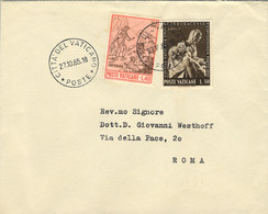 1965 VATICANO / VATICANE - SOBRE CIRCULADO A ROMA , LLEGADA AL DORSO - Storia Postale