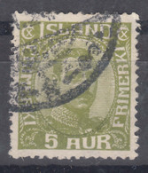 Iceland Island Ijsland 1921 Mi#99 Used - Gebruikt