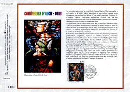 (MULTILINGUE) " VITRAIL CATHEDRALE D'AUCH " Sur Feuillet CEF 1er Jour N°té MULTILINGUE De 1999 N°YT 3254 Parf état FDC - Glasses & Stained-Glasses