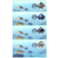 2021 New ** South Korea – Protected Marine Species (4th) 4v Stamps On Cover FDC Turtle Tortoise MNH (**) - Corea Del Sur