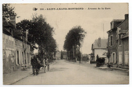 CPA   18    SAINT AMAND MONTROND    1913    AVENUE DE LA GARE - Saint-Amand-Montrond