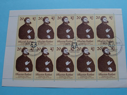 MARTIN LUTHER Ehrung 1983 > Berlin Stamp ( Zie / Voir / See Photo ) ! - 1° Giorno – FDC (foglietti)