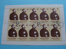 MARTIN LUTHER Ehrung 1983 > Berlin Stamp ( Zie / Voir / See Photo ) ! - 1st Day – FDC (sheets)