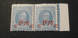 1927 : Cob 248** X 2   Houyoux ( Sans Charnière D41 ) Voir Verso - Unused Stamps