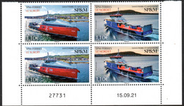 St Pierre Et Miquelon 2021 - Bateaux Ferries De St Pierre - B4 Coin Daté Neuf // Mnh - Unused Stamps