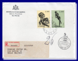 1974 San Marino Saint-Marin Registered FDC 1er Jour Ersttag Europa 74 Mailed To Italy - FDC