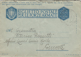 10425-BIGLIETTO IN FRANCHIGIA 2° GUERRA-P.M. 79 - 1942 - Poststempel