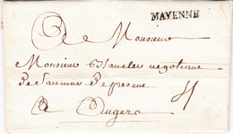 LAC MARQUES POSTALES 18ème Siècle (numéro Len) - LAC - MAYENNE - Pli D'Emay 29/mai/1771 Pour Angers - TB - 1801-1848: Précurseurs XIX