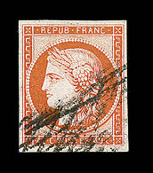 O EMISSION CERES 1849 - O - N°5 - 40c Orange - Signé JF Brun - TB - 1849-1850 Cérès