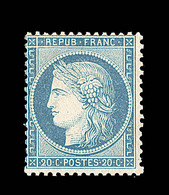 * SIEGE DE PARIS (1870) - * - N°37 - 20c Bleu - Charn. Lég - TB - 1870 Siège De Paris