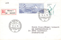 SWEDEN - REGISTERED MAIL 1978 KIRUNA > DE Mi #1023, 925 / YZ235 - Cartas & Documentos