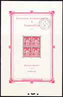 **/O BLOCS - FEUILLETS - **/O - N°1 - PARIS 1925 - Obl. Témoin 5/5/25 - Certif Scheller - TB - Neufs