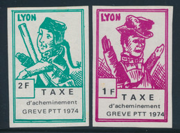 ** TIMBRES DE GREVE (REF. MAURY) - ** - N°34/35 - LYON - TB - Autres & Non Classés