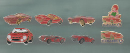 PINS PIN'S AUTO FERRARI  632 AUTOMOBILE LECLERC COUPE CABRIOLET  RETRO  LOT 8 PINS - Ferrari