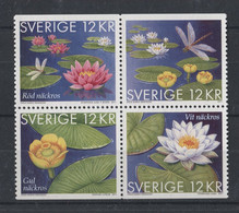 Sweden - 2011 Water Lilies Block Of Four MNH__(TH-2973) - Ungebraucht