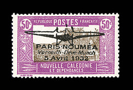 * NOUVELLE CALEDONIE / POSTE AERIENNE - * - N°2 - 50c Lilas Et Brun - Signé Calves - TB - Vide