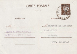 Petain Entier Carte Postal Repiquage Societe Des Eaux Minerales De Neyrac Les Bains - Cartes Postales Repiquages (avant 1995)