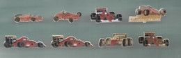 PINS PIN'S AUTO FERRARI  633 F1 FORMULE 1 AUTOMOBILE  DORE ET ARGENTE GOOD YEAR LOT 8 PINS - Ferrari