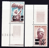 ** DAHOMEY - ** - N°253a, 254a - Double Surcharge - Cdf - TB - Autres & Non Classés