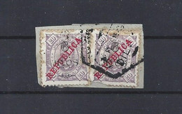 TIMOR USED Pair On Fragment 1915 Total 12 Avos Rate  Mf#181 Scott#186 YT#183 Mi#182 SG#201 - Timor