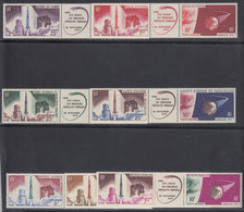 ** GRANDES SERIES COLONIALES FRANCAISES - ** - 1966 - SATELLITE D1 - 7 Triptyques - TB - Autres & Non Classés