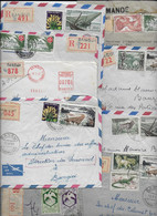 OUBANGUI CHARI  Cachet Postal De  BANGUI  Lot De 8 Enveloppes En Recommandées - Otros - África