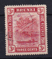 Brunei: 1908/22   Brunei River View   SG37     3c   [Type I]     Used - Brunei (...-1984)