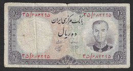 Iran - Banconota Circolata Da 10 Rials P-71a.1 - 1961 #19 - Iran