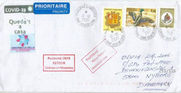 Lettre ANDORRE , Capital Iberoamericana De La Cultura, Adressée DANEMARK, Pendant Confinement, Return To Sender - Cartas & Documentos