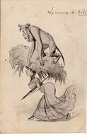 Cartolina 1919 ITALIA DONNA GRANDI CAPPELLI Illustratore TACCHI Italy Postcard Artist Signed Italie AK Illustrateur CPA - Usabal