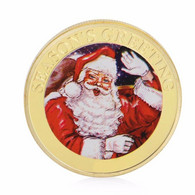 USA Santa Claus - ‘Season’s Greetings' - Limited Edition Gold Plated Coin - UNC - Autres – Amérique