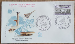 FDC 1974 - YT N°1787 - AEROPORT CHARLES DE GAULLE - PARIS - 1970-1979