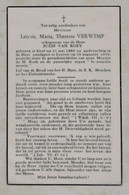 Leonie Maria Theresia Verwimp ° Geel 31-05-11880 En † Leuven 29-08-1959 X Jozef Van Roey - Religion & Esotericism